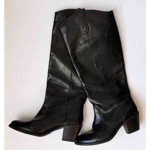Frye Jackie Button Boots Black Leather Western 6